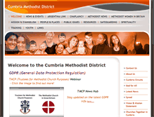 Tablet Screenshot of cumbriamethodistdistrict.org.uk